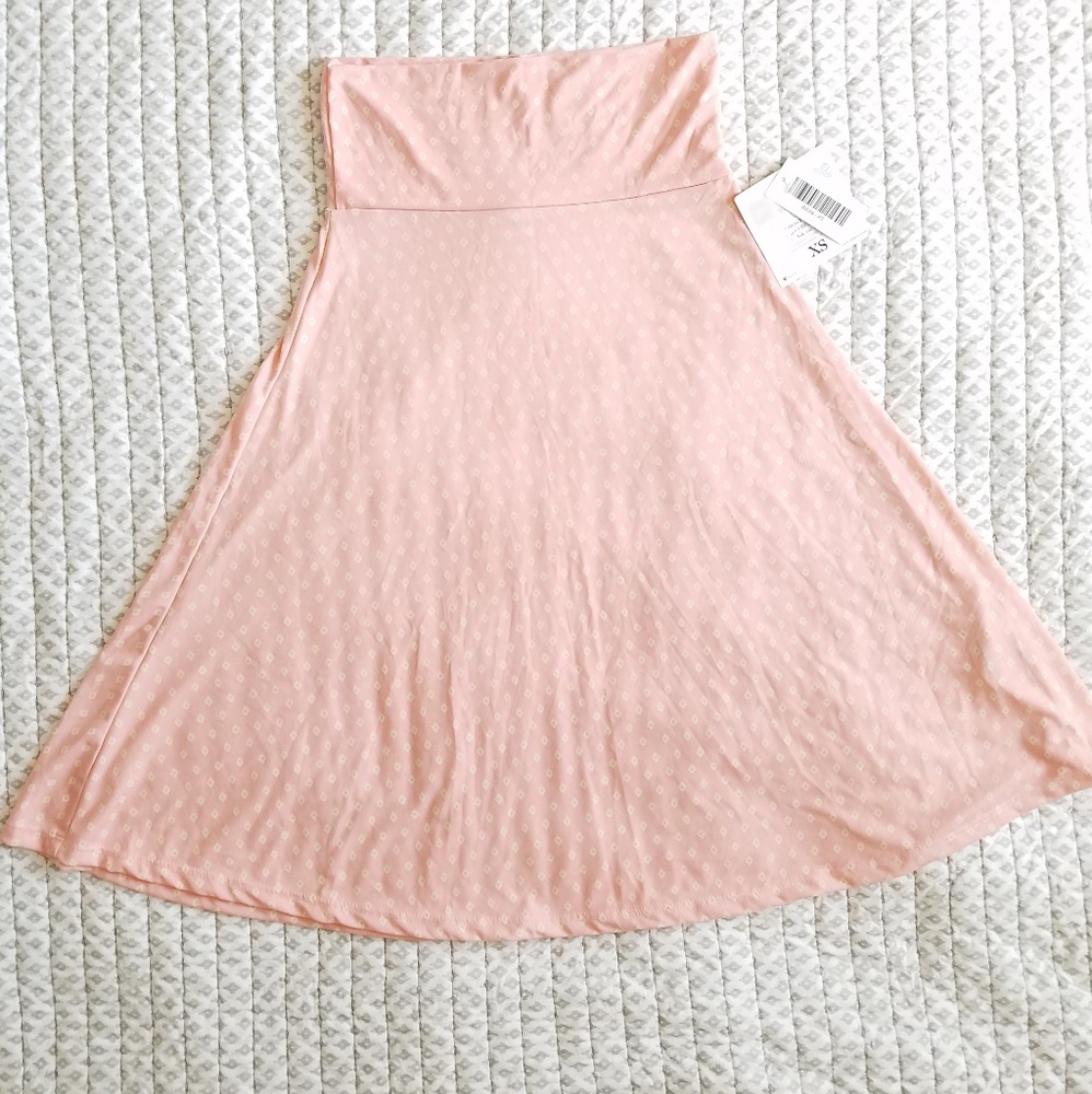 NWT Lularoe XS Azure Skirt Pink Yellow